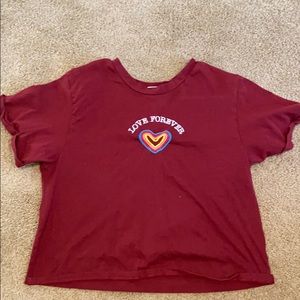 Maroon love forever shirt